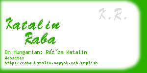 katalin raba business card
